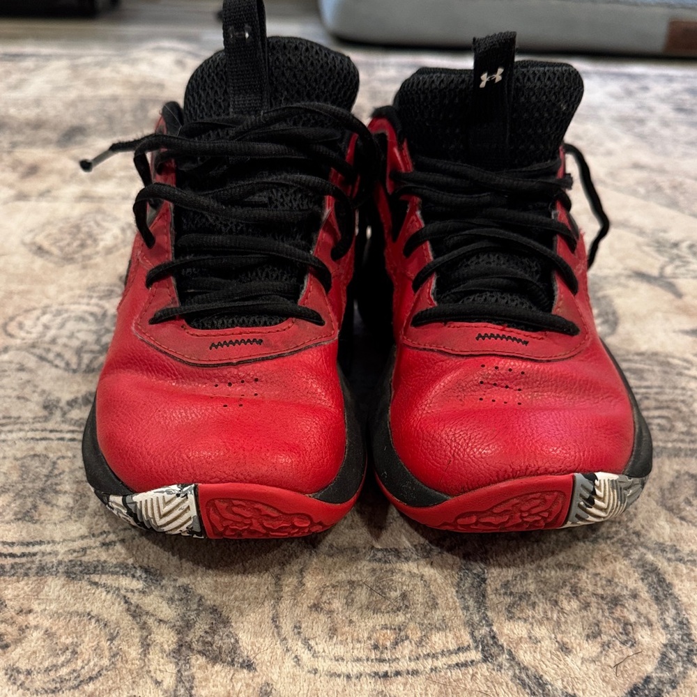 Under Armour Kids Red and Black Sneakers